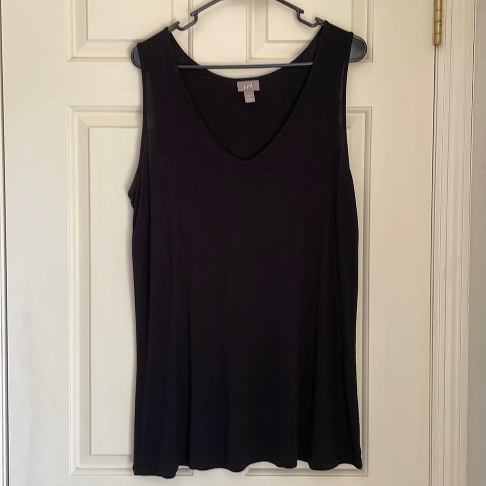 J. Jill Sleeveless semi sheer stretch tunic top. Size medium.